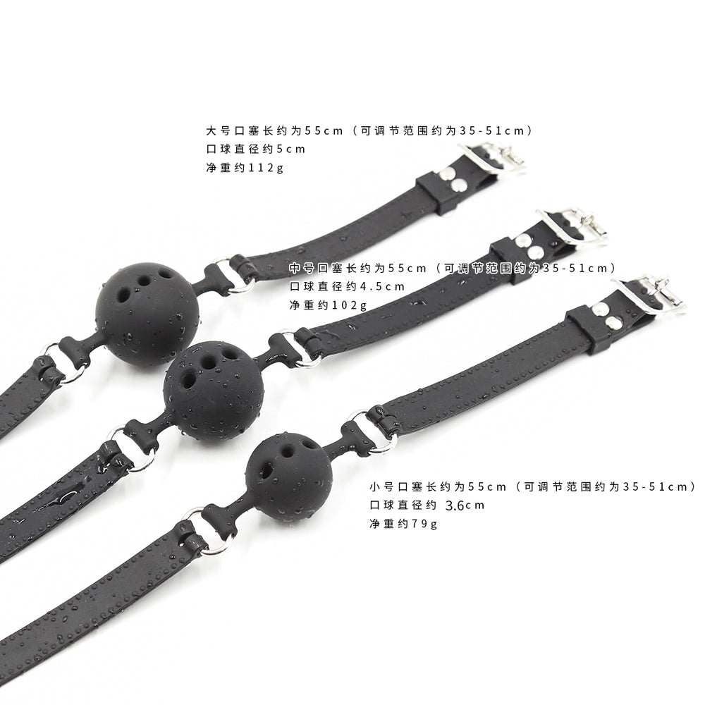 Honey bb Silicone BDSM Ball Gag Sex Toy with Leather Strap