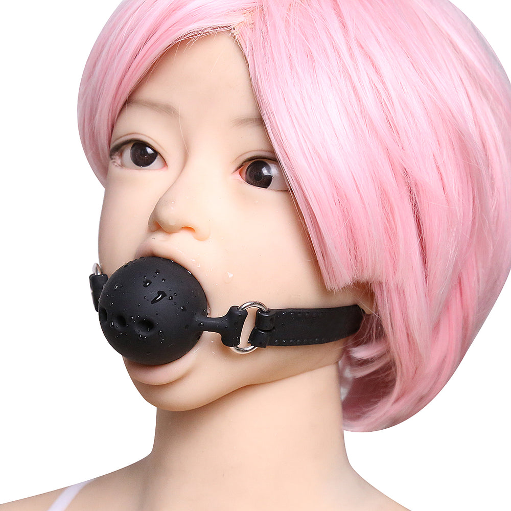 Honey bb Silicone BDSM Ball Gag Sex Toy with Leather Strap