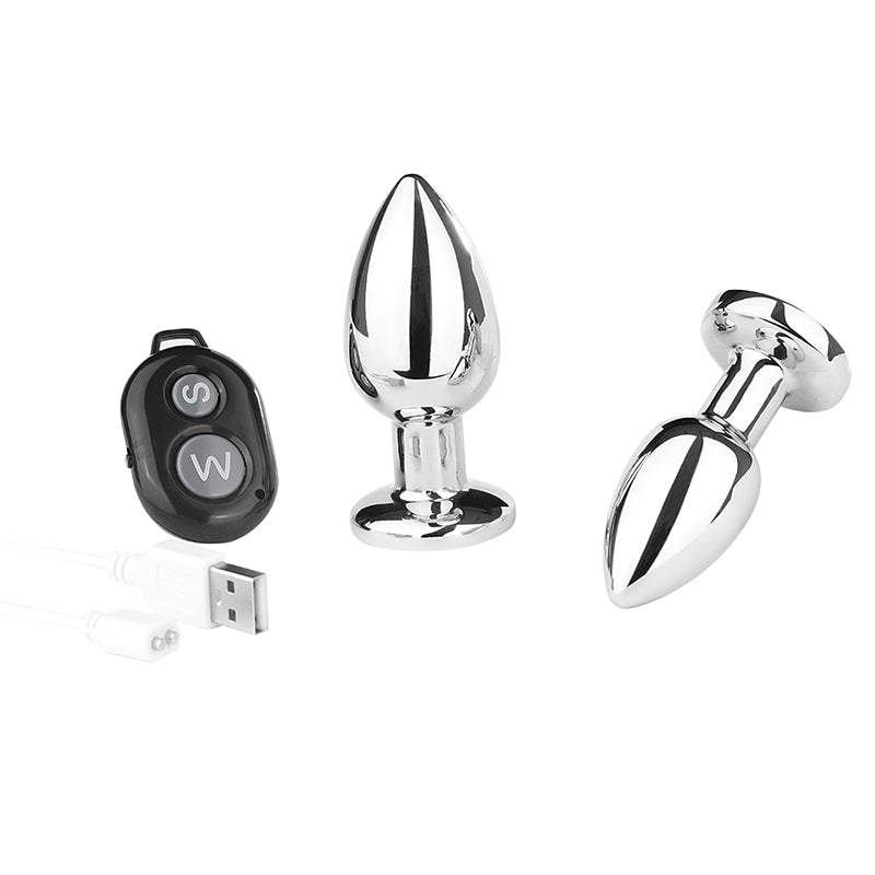 Honey bb Rechargeable 10-Vibration-Mode Anal Vibrator with Remote Control Waterproof Butt Plug Anal Sex Toys
