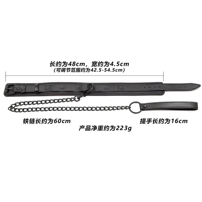 Honey bb Bdsm Collar Leather and Iron Chain Link Bdsm Slave Collars Women Bondage Collar Sex Toys for Couples Adults Sex Restraints