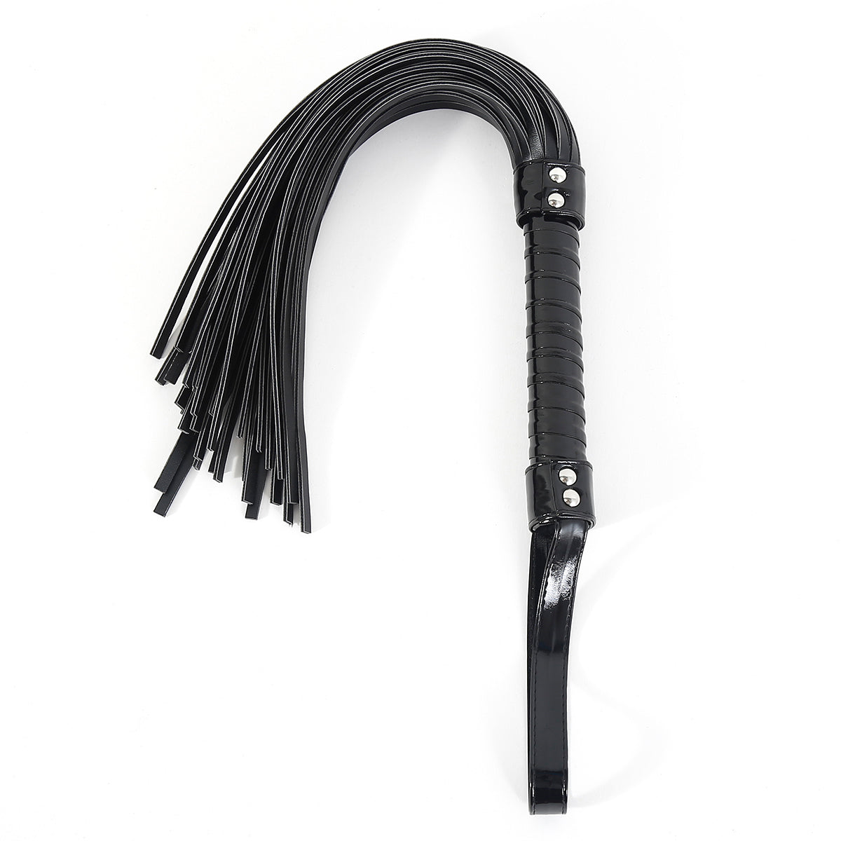 Honey bb Gelances SM Whip Adult Sex Supplies PU Leather Black Leather Whip Bright Leather Fun Handle Tune Game Whip Sex Toys