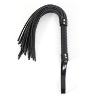 Honey bb Gelances SM Whip Adult Sex Supplies PU Leather Black Leather Whip Bright Leather Fun Handle Tune Game Whip Sex Toys