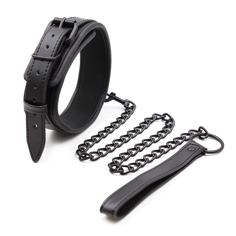 Honey bb Bdsm Collar Leather and Iron Chain Link Bdsm Slave Collars Women Bondage Collar Sex Toys for Couples Adults Sex Restraints
