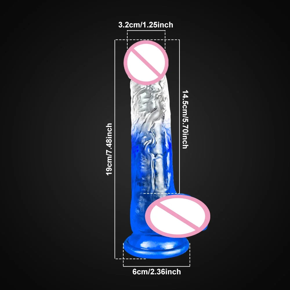 Soft Jelly Dildo Realistic Fake Dick Penis Sucker Butt Plug Sex Toys for Woman Men Vagina Anal Sex Toys