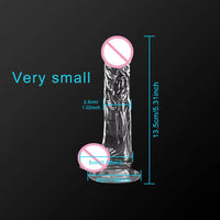 Soft Jelly Dildo Realistic Fake Dick Penis Sucker Butt Plug Sex Toys for Woman Men Vagina Anal Sex Toys
