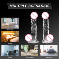 Soft Jelly Dildo Realistic Fake Dick Penis Sucker Butt Plug Sex Toys for Woman Men Vagina Anal Sex Toys