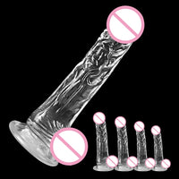 Soft Jelly Dildo Realistic Fake Dick Penis Sucker Butt Plug Sex Toys for Woman Men Vagina Anal Sex Toys