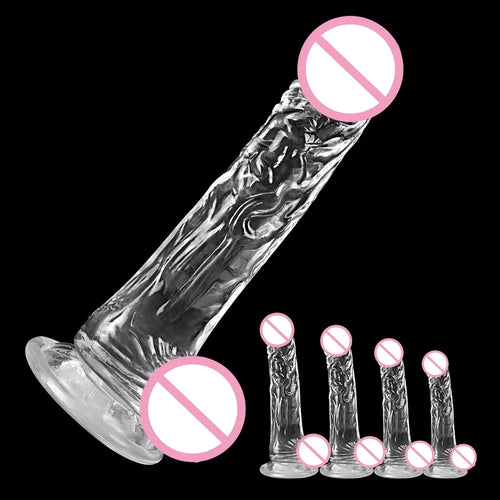 Soft Jelly Dildo Realistic Fake Dick Penis Sucker Butt Plug Sex Toys for Woman Men Vagina Anal Sex Toys