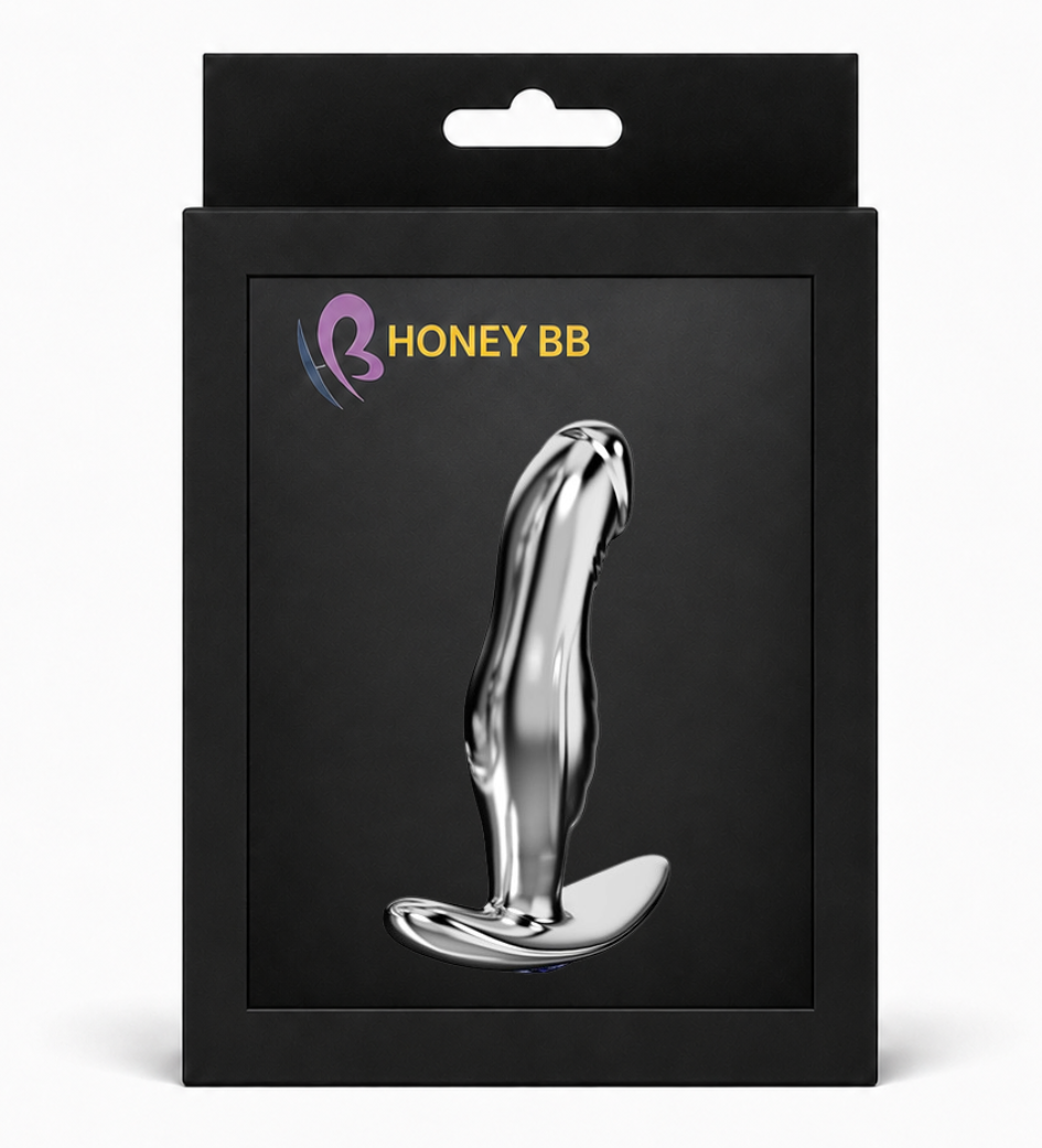 Honey bb Stainless Steel Anal Plug for Women & Men-Durable Easy to Clean Prostate Massage Butt Plug