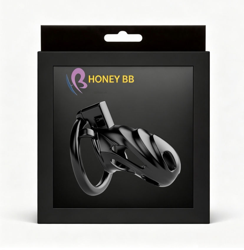 Honey bb LOVE. High Quality Silicone Plastic Fashion Chastity Cage for Soft Flexible Material Easy to Clean and Adjustable Fit Chastity C