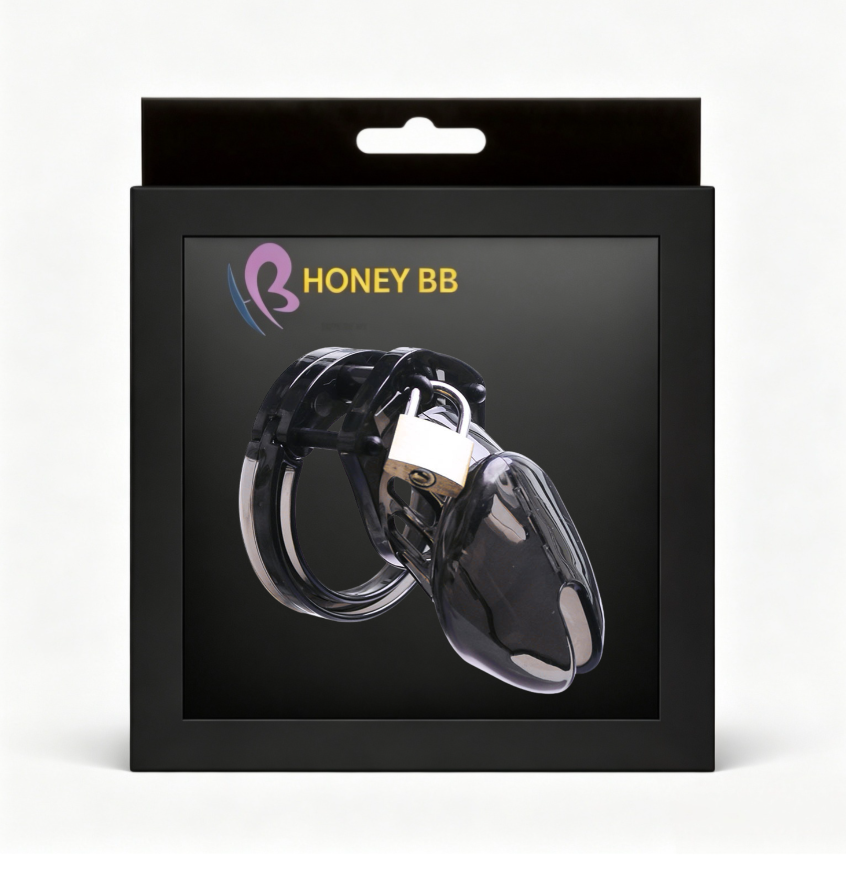 Honey bb Translucent Colour Adjustable Male Chastity Cage Device Adult Male Toys