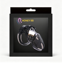 Honey bb Translucent Colour Adjustable Male Chastity Cage Device Adult Male Toys