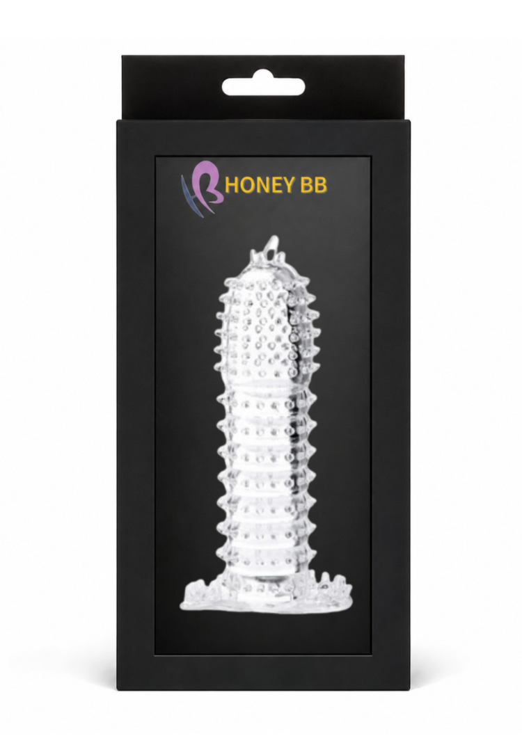 Honey bb Men's Reusable Clitoris Stimulation Realistic Crystal Condom Sex Condom Time Delay Condom