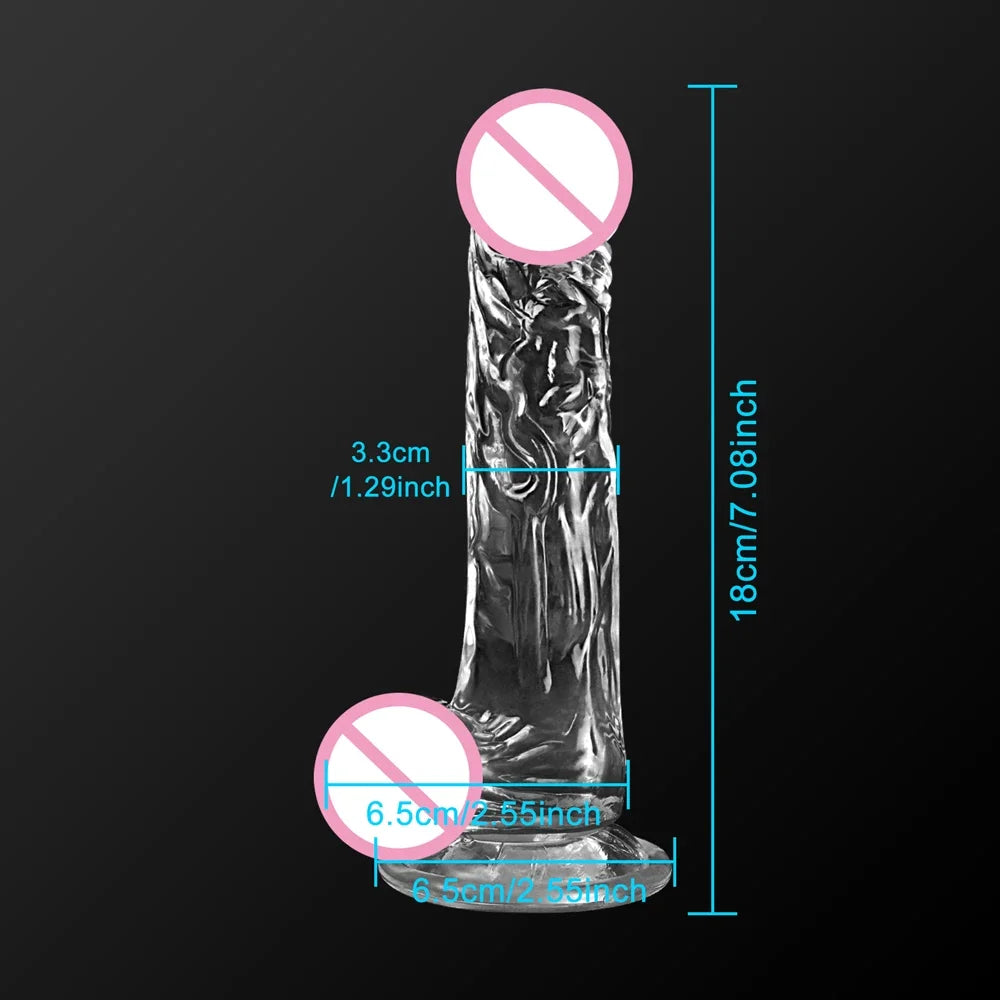 Soft Jelly Dildo Realistic Fake Dick Penis Sucker Butt Plug Sex Toys for Woman Men Vagina Anal Sex Toys