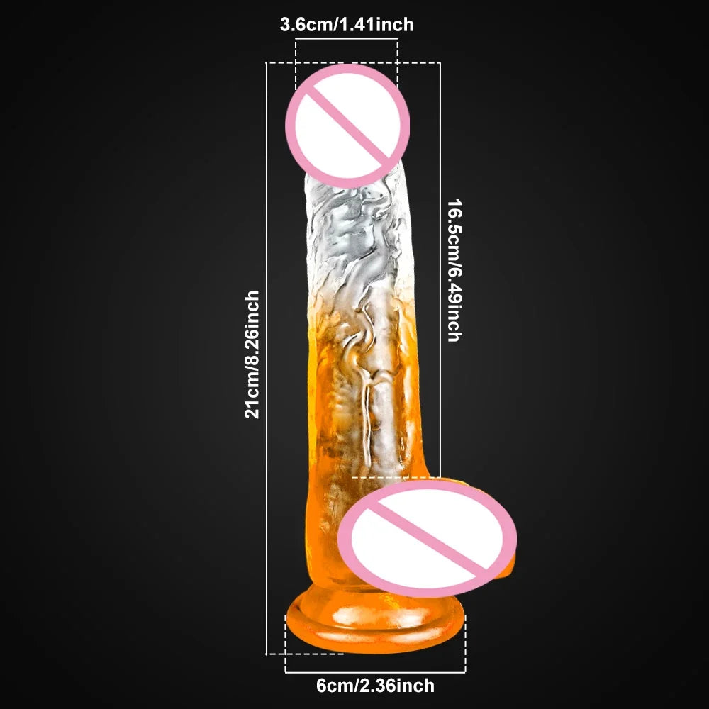Soft Jelly Dildo Realistic Fake Dick Penis Sucker Butt Plug Sex Toys for Woman Men Vagina Anal Sex Toys