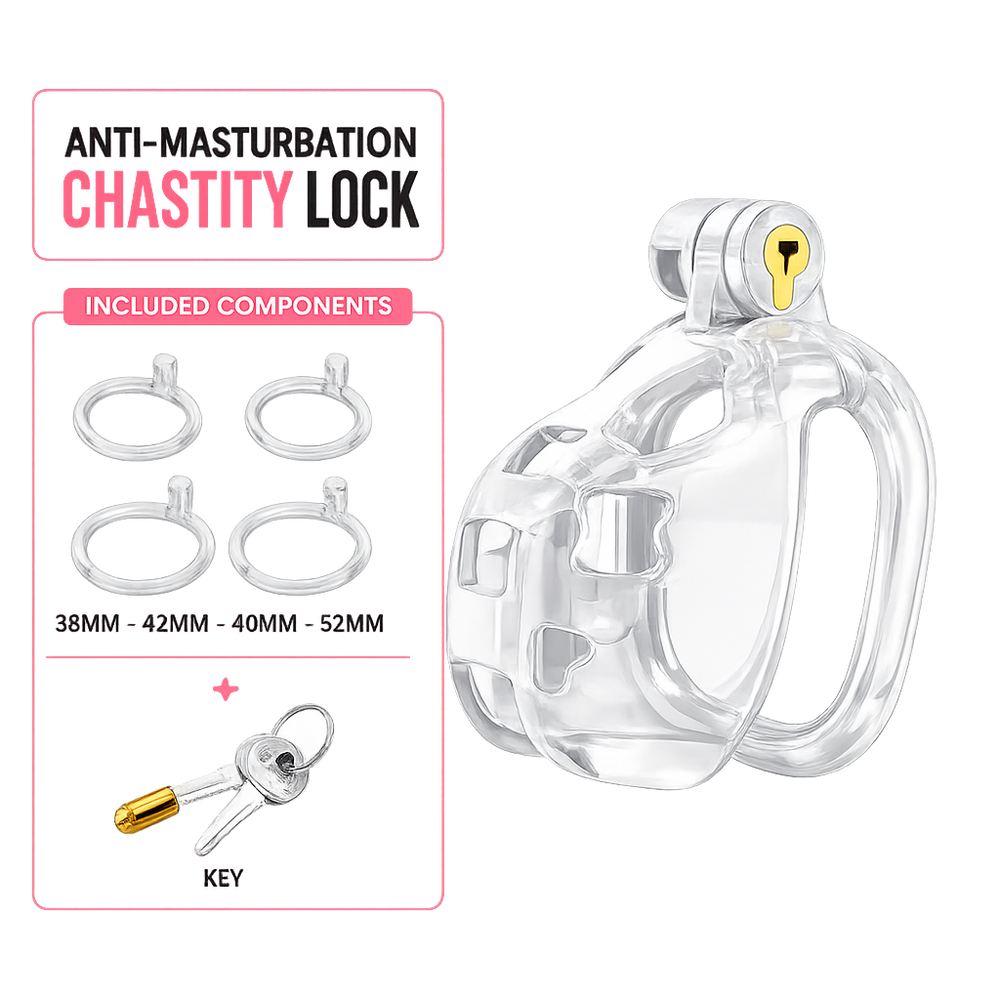 Dragon Chastity Lock & 3 Locking Rings & Key