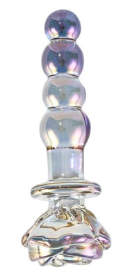 Honey bb Hot Sale Rose Flower Glass Anal Plug Big Dildo Butt Plug Adult Toys for Women Masturbation