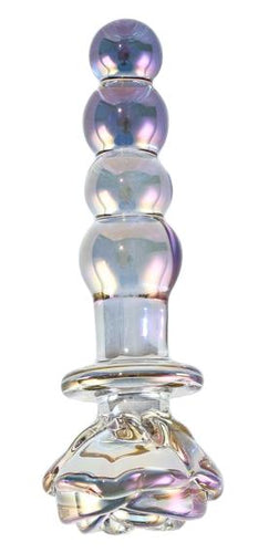 Honey bb Hot Sale Rose Flower Glass Anal Plug Big Dildo Butt Plug Adult Toys for Women Masturbation
