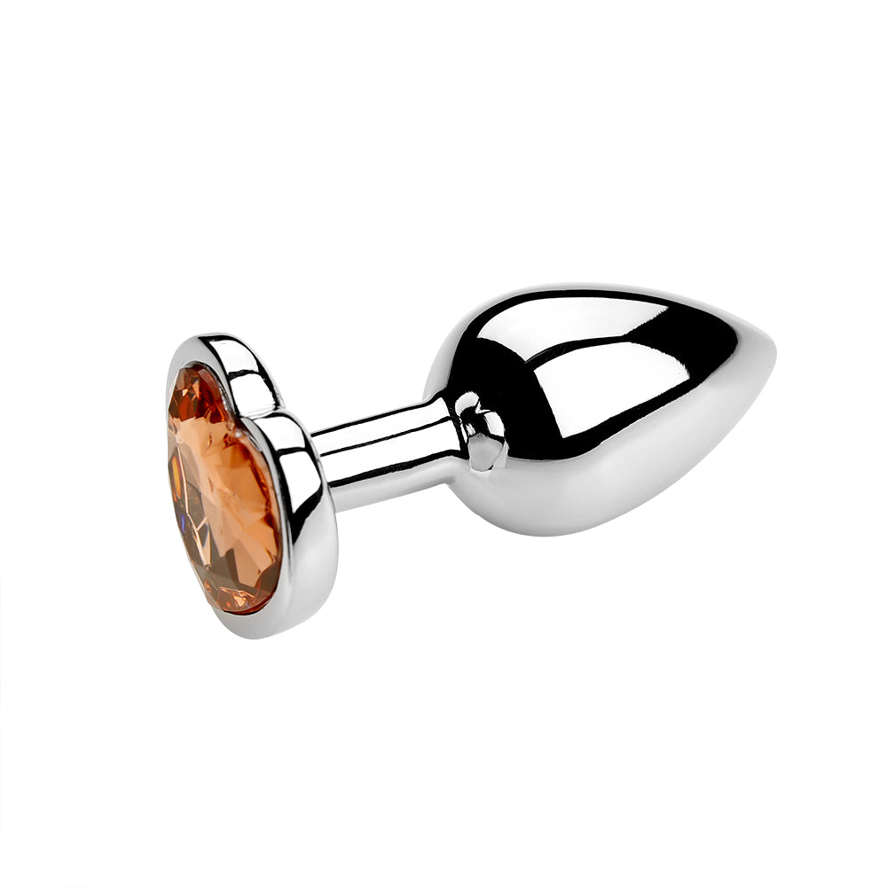 Honey bb Factory Anal Toy Metal Plus Anal Masturbation Simulation Heart Shape Aluminium Alloy Anal Plug Heart Plug