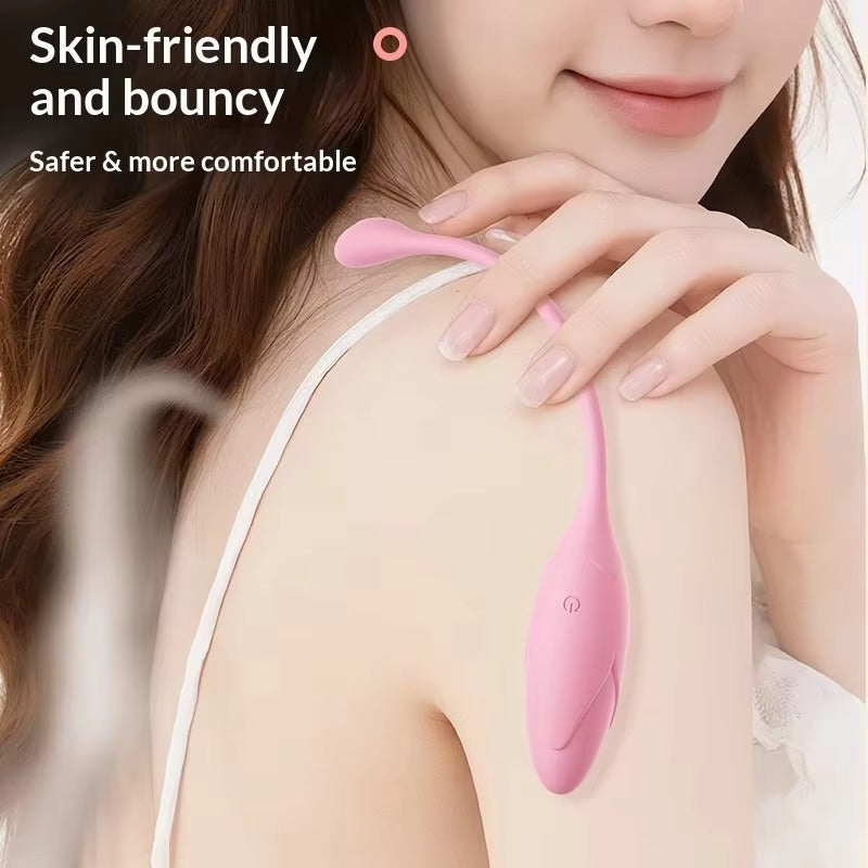 Honey BB Mini App Controlled Vibrating Egg - 9 Modes IPX7 Waterproof Liquid Silicone Bullet Vibrator USB Recharge Discreet Sex Toy