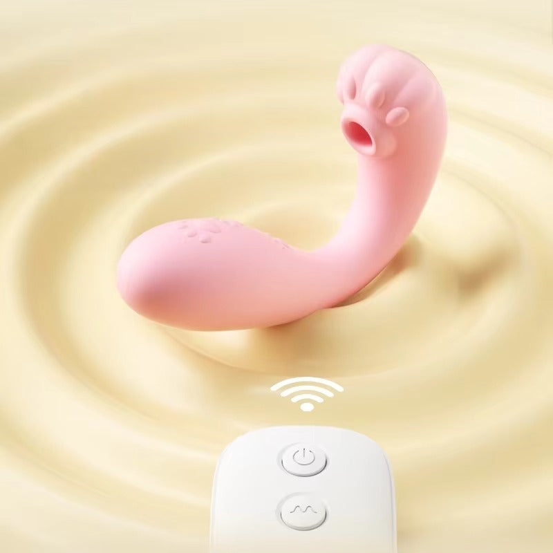 Honey BB Premium Cat-Themed Silicone Vibrator With Dual Stimulation USB Charging