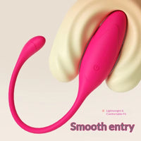 Honey BB Mini App Controlled Vibrating Egg - 9 Modes IPX7 Waterproof Liquid Silicone Bullet Vibrator USB Recharge Discreet Sex Toy