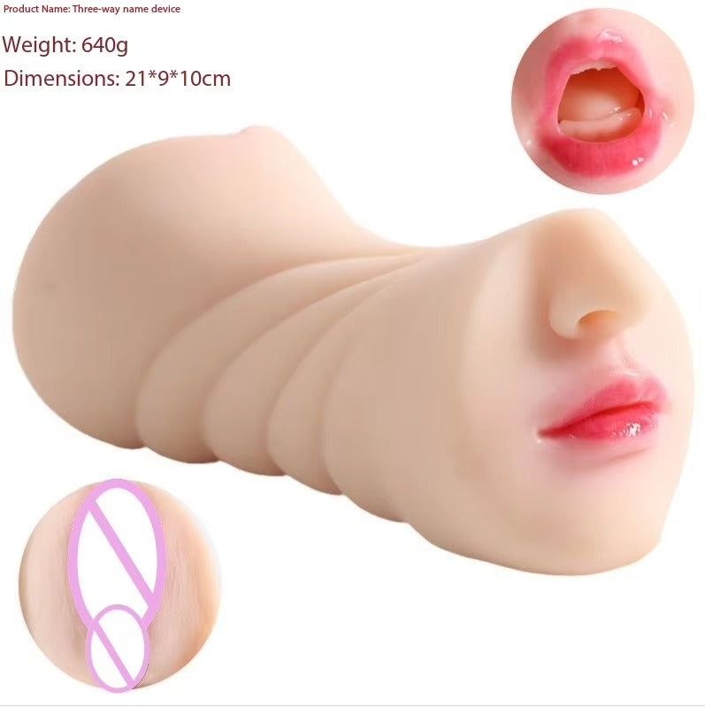 Honey BB Men's Realistic Adult Masturbator Three-Channel TPE Material Airplane Cup Male Masturbation