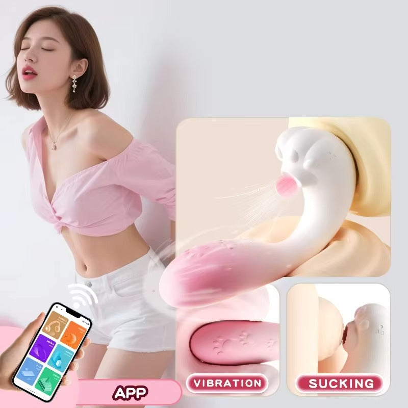 Honey BB APP Remote Control Wearable Vibrator Female Sucking Dildo Vibrator G-spot Clitoral Stimulation Adult Sex Toys for Women Couples