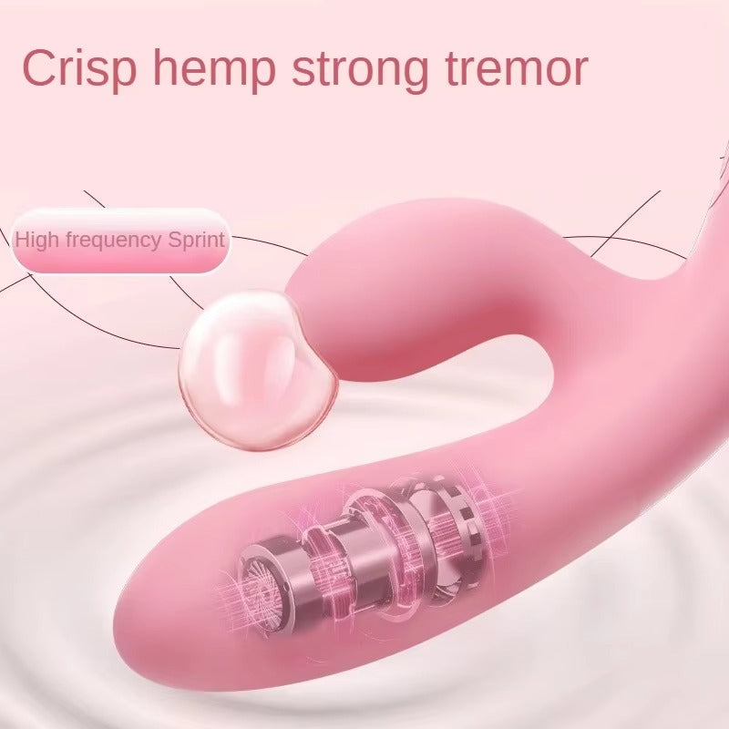 Small and Suitable for Beginners USB Waterproof Silicone 10 Frequency Dual-end Vibration Dildo Wand Clitoris Massage for Woman