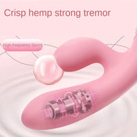 Small and Suitable for Beginners USB Waterproof Silicone 10 Frequency Dual-end Vibration Dildo Wand Clitoris Massage for Woman