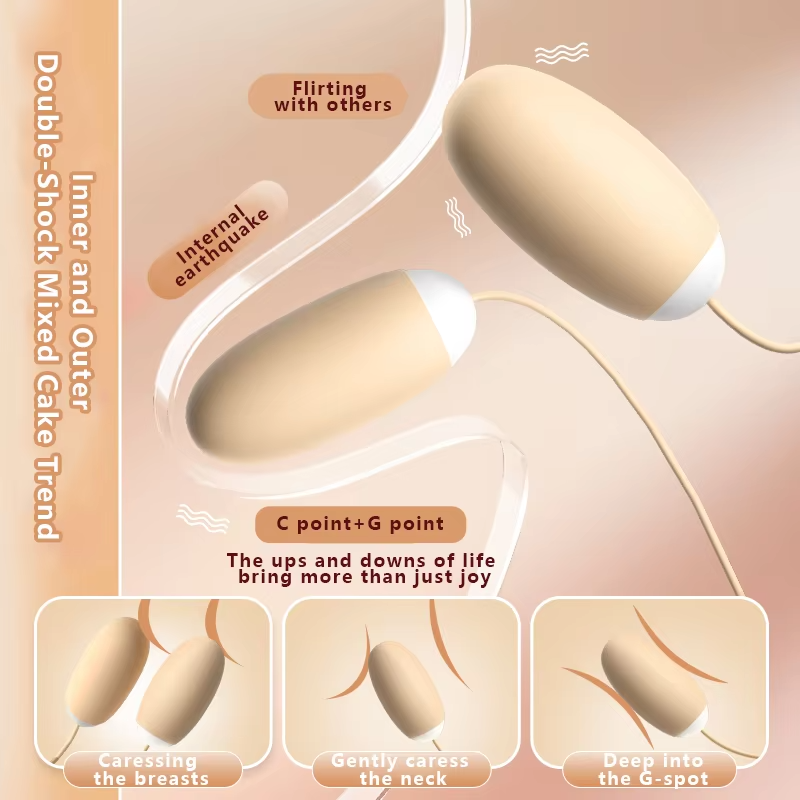Honey BB Double Bullet Vibrator for Couples Women's Vibrators Strong Vibration Dual-Head Love Egg