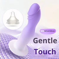 Honey BB Liquid Silicone Dildo Clitoral G-Spot Stimulation Suction Cup Soft Bendable