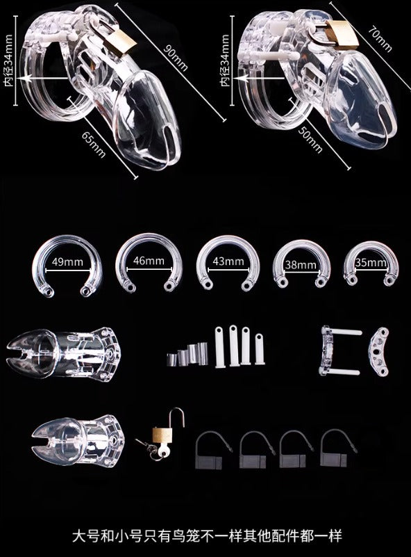 Toy Resin Penis Restraint Chastity Lock Anti-Masturbation Chastity Belt