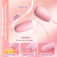 Honey BB 2 in 1 Cute Magic Box Vibrating Egg Female Tongue Licking Clitoris Stimulating Vibrator Sex Toy for Women
