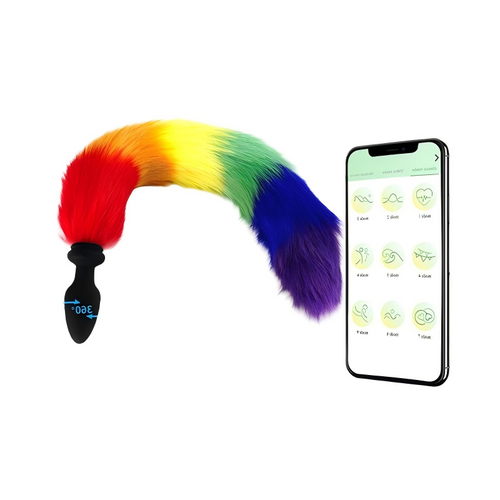 Honey bb Wholesale Wearable Electric Vibrating Butt Plug with Remote Control 10 Speeds Silicone fox Tail Anal Butt
