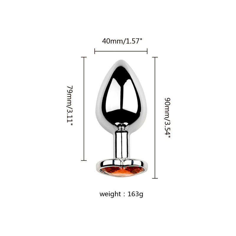 Honey bb Factory Anal Toy Metal Plus Anal Masturbation Simulation Heart Shape Aluminium Alloy Anal Plug Heart Plug